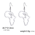 Giraffe Elephant Map Earrings Animal Africa Safari Stainless Steel Women Earrings Trendy Statement Jewelry Party Gift 2025