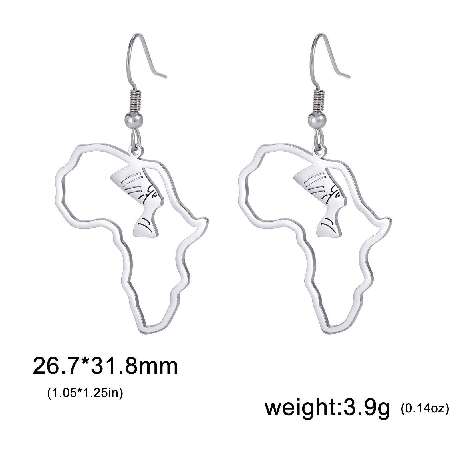 Giraffe Elephant Map Earrings Animal Africa Safari Stainless Steel Women Earrings Trendy Statement Jewelry Party Gift 2025