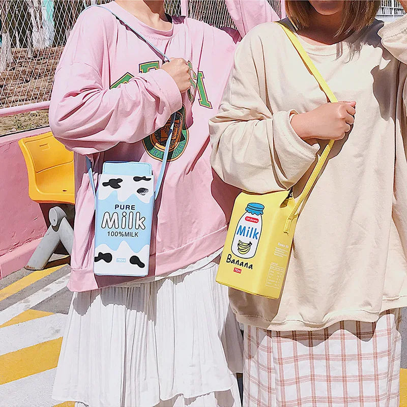 Vedazzling Milk Box Women Shoulder Bag