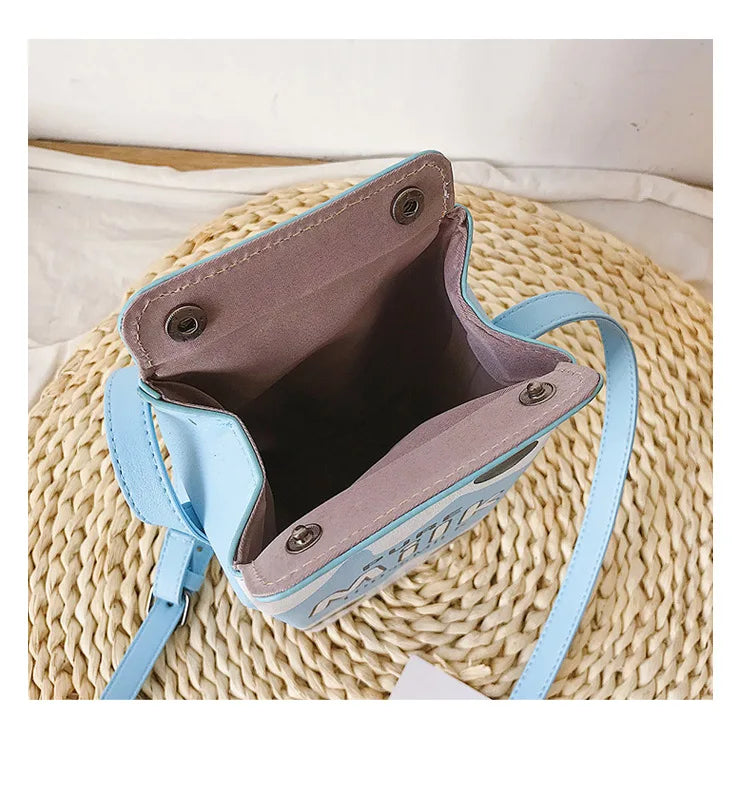 Vedazzling Milk Box Women Shoulder Bag