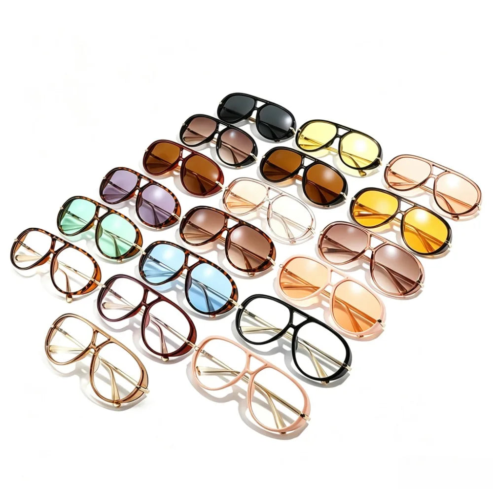 Fashion Leopard Print Alloy Sunglasses