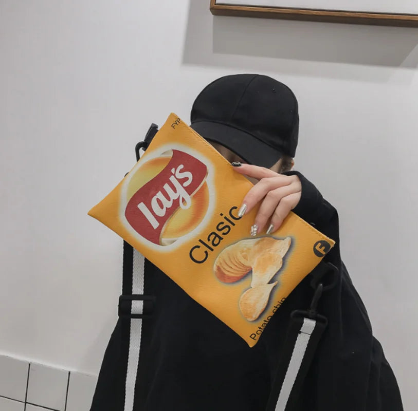 Funny Potato Chips Crossbody Handbag