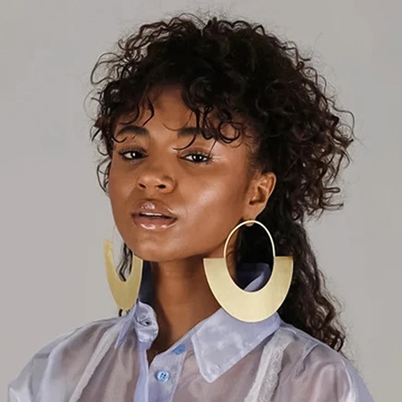 African Gold Drop Earrings