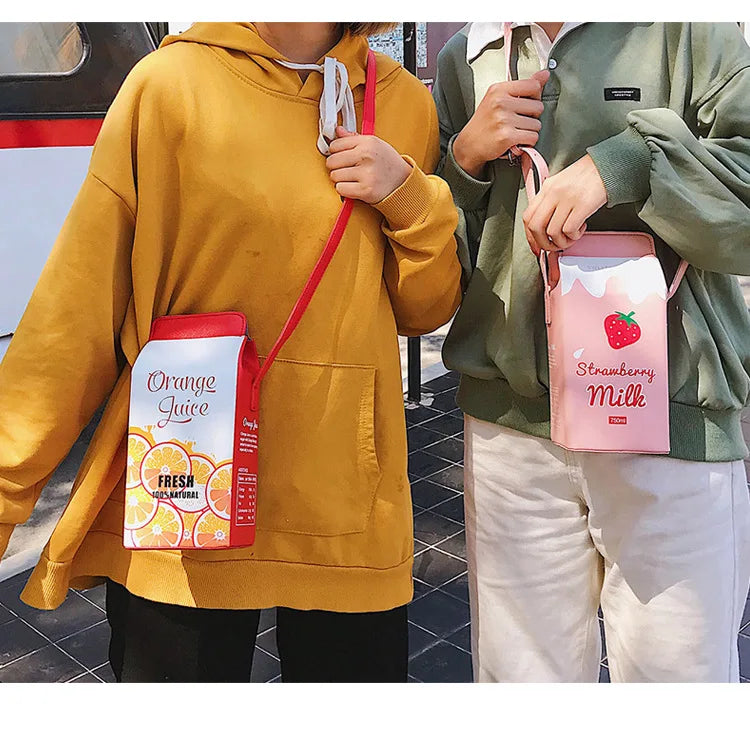 Vedazzling Milk Box Women Shoulder Bag