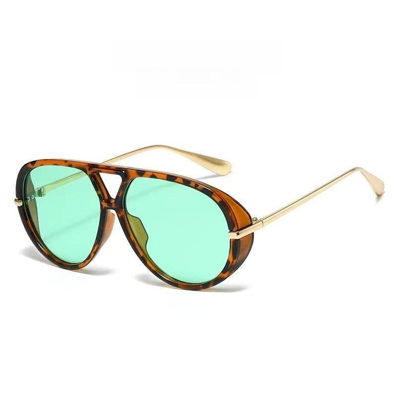 Fashion Leopard Print Alloy Sunglasses