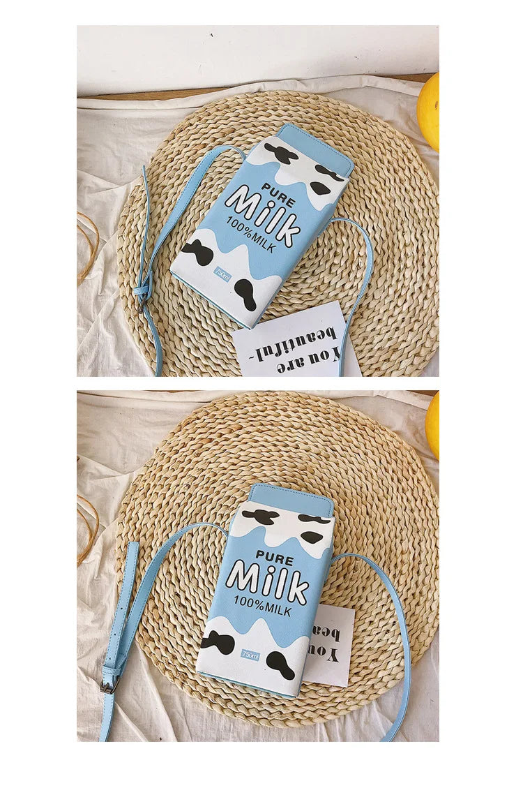 Vedazzling Milk Box Women Shoulder Bag