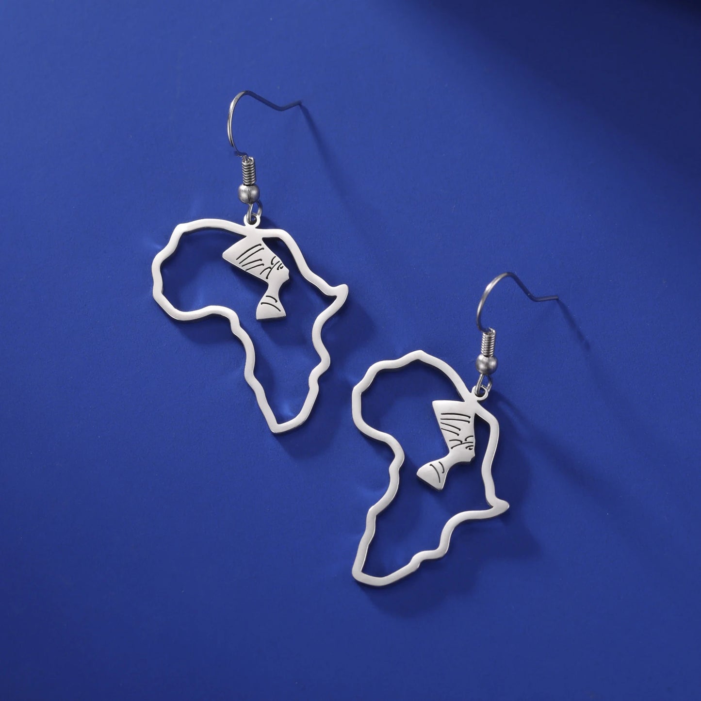 Giraffe Elephant Map Earrings Animal Africa Safari Stainless Steel Women Earrings Trendy Statement Jewelry Party Gift 2025