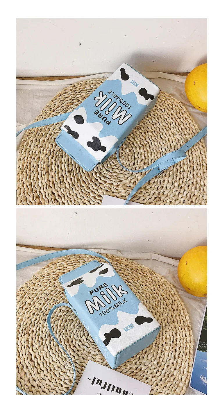 Vedazzling Milk Box Women Shoulder Bag
