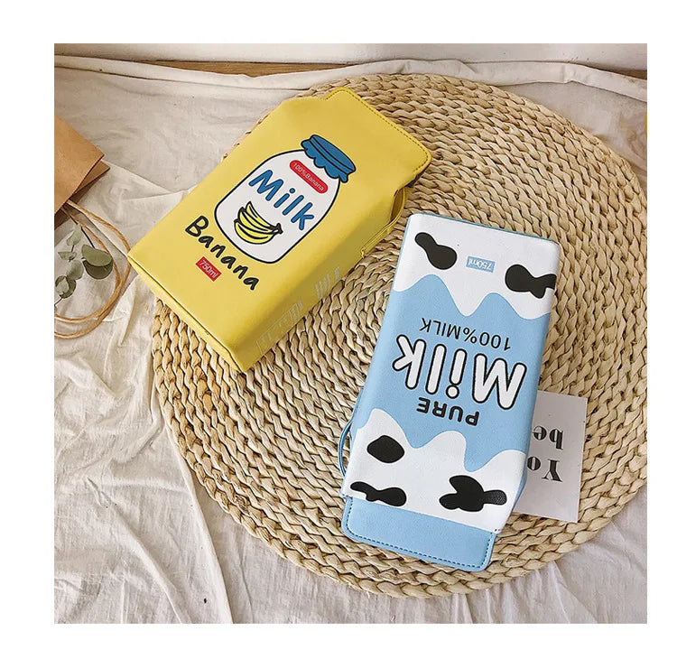 Vedazzling Milk Box Women Shoulder Bag