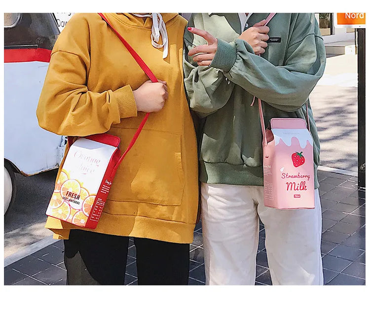 Vedazzling Milk Box Women Shoulder Bag