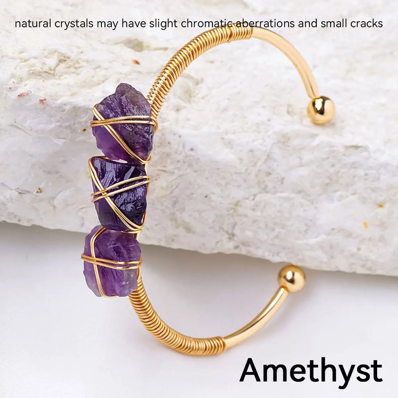 Crystal Rough Raw Stone Bracelet