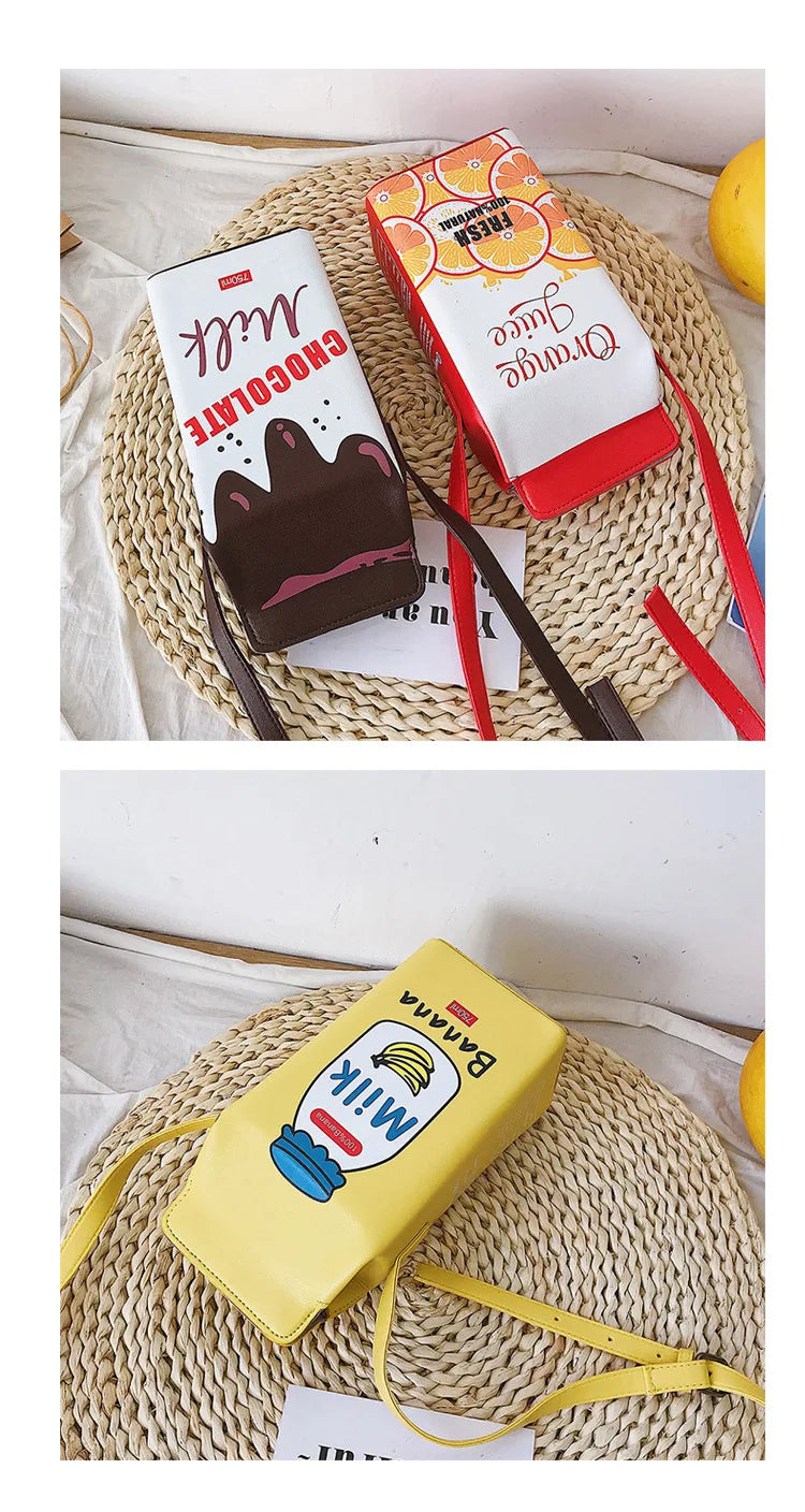 Vedazzling Milk Box Women Shoulder Bag