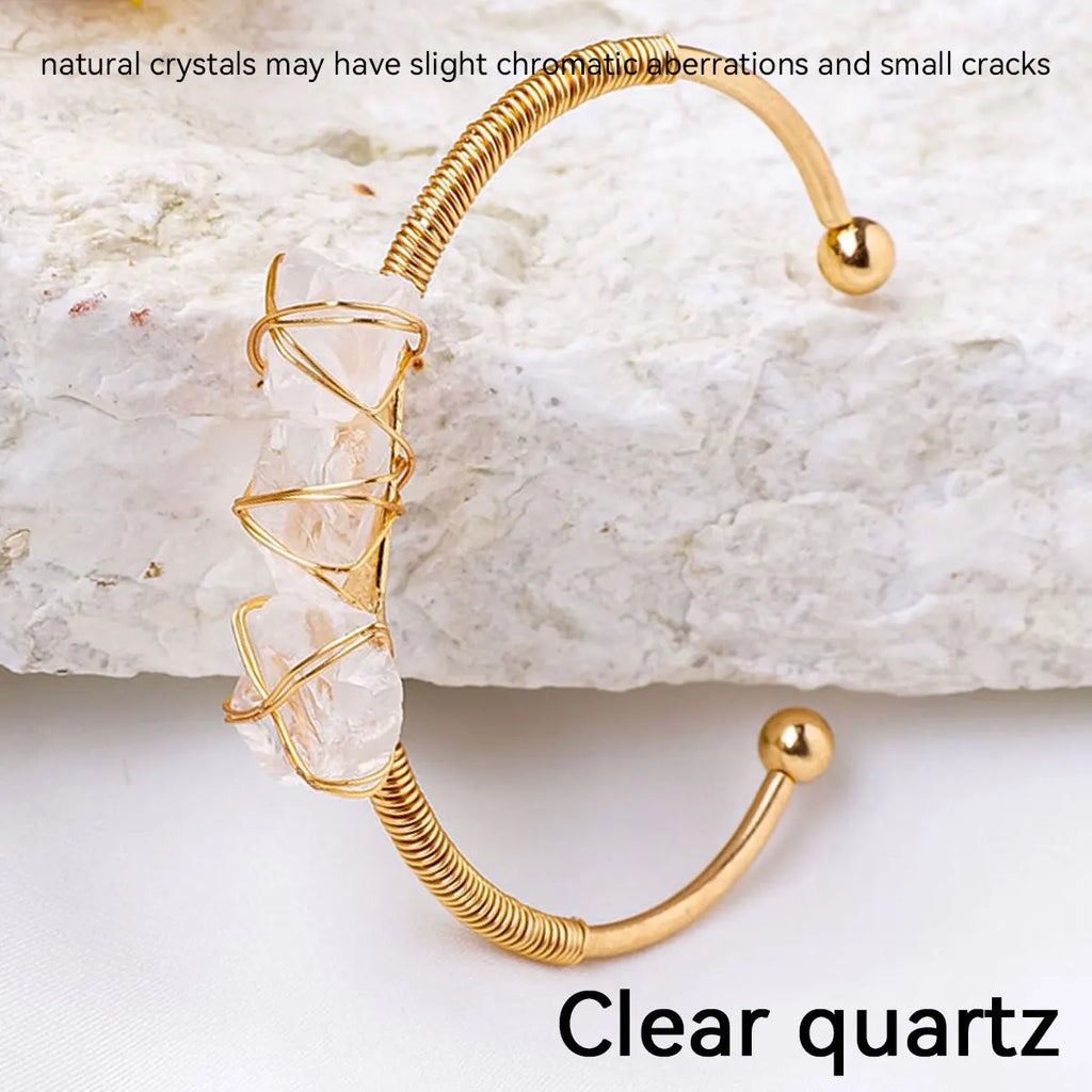 Crystal Rough Raw Stone Bracelet