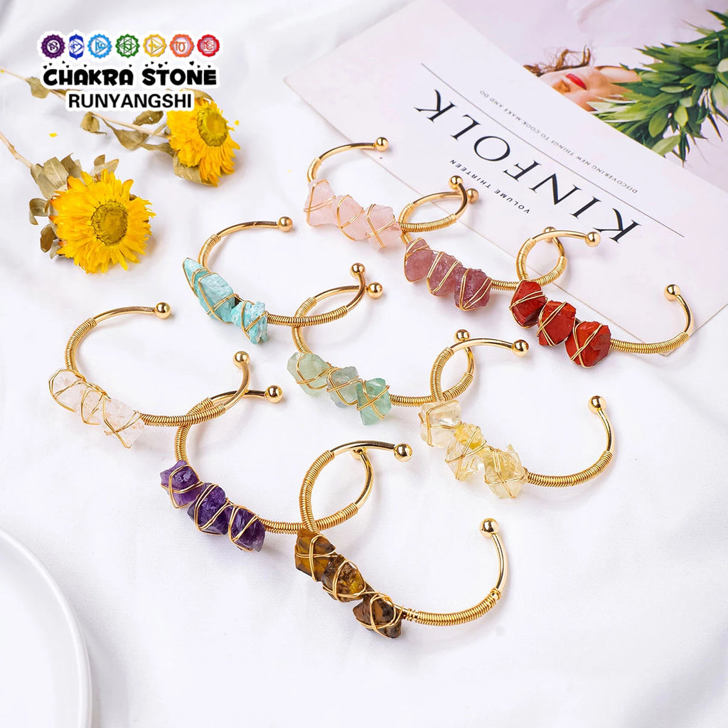 Crystal Rough Raw Stone Bracelet