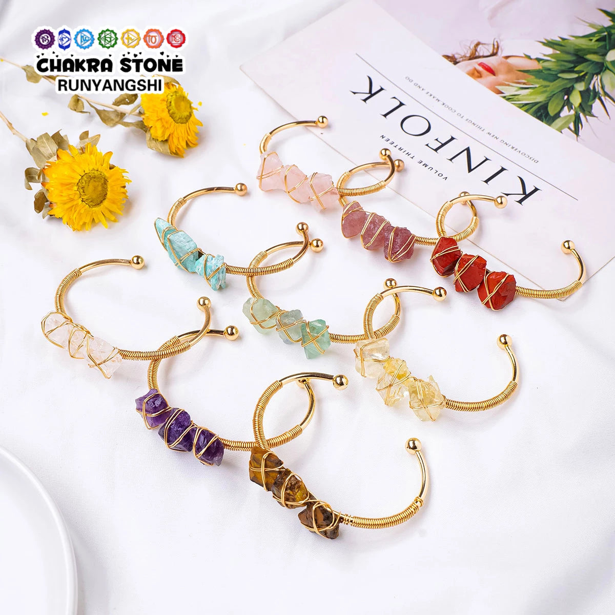 Crystal Rough Raw Stone Bracelet