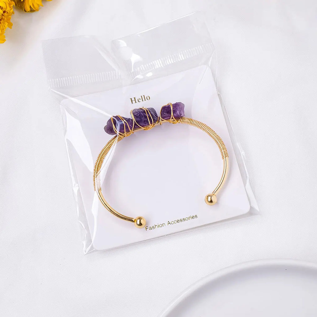 Crystal Rough Raw Stone Bracelet