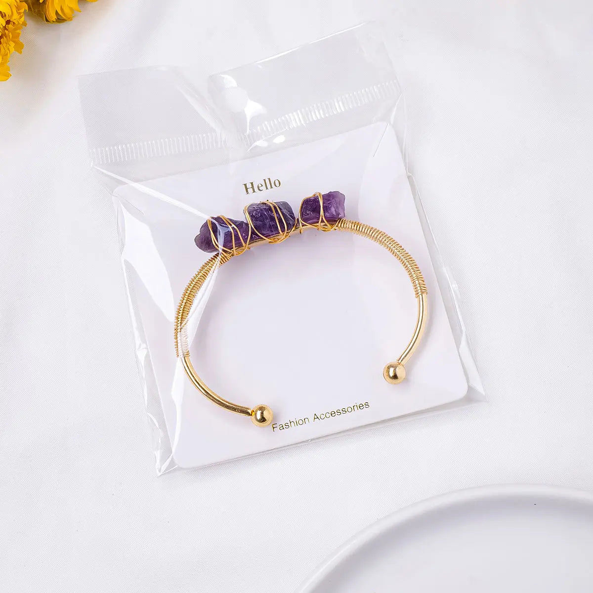 Crystal Rough Raw Stone Bracelet