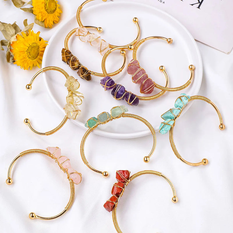 Crystal Rough Raw Stone Bracelet