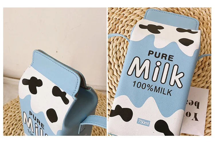 Vedazzling Milk Box Women Shoulder Bag