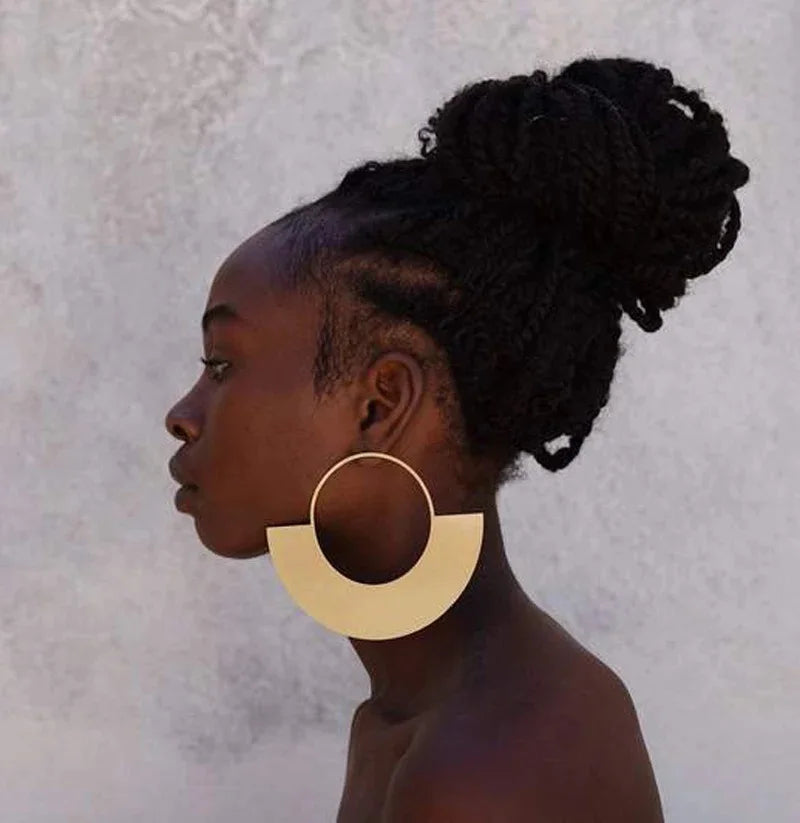 African Gold Drop Earrings