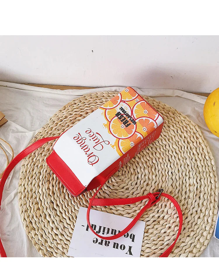 Vedazzling Milk Box Women Shoulder Bag