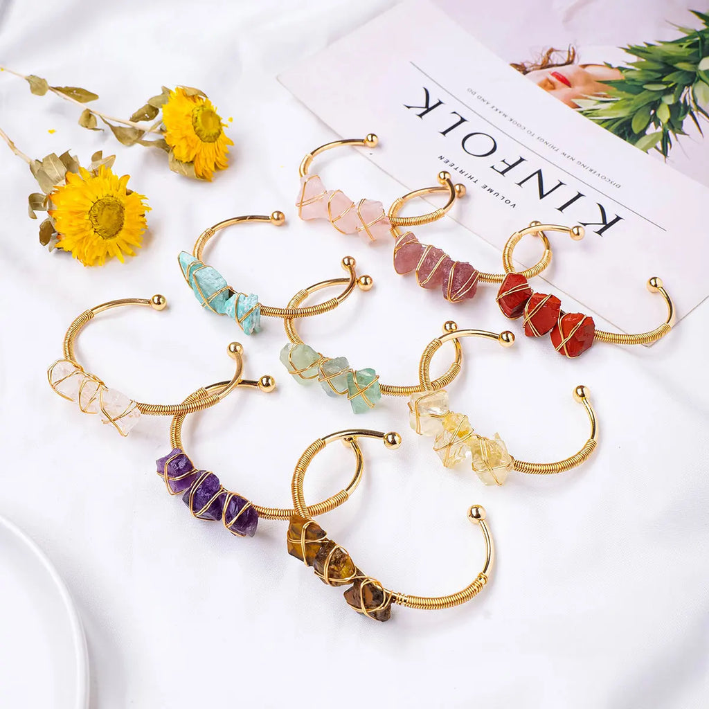 Crystal Rough Raw Stone Bracelet