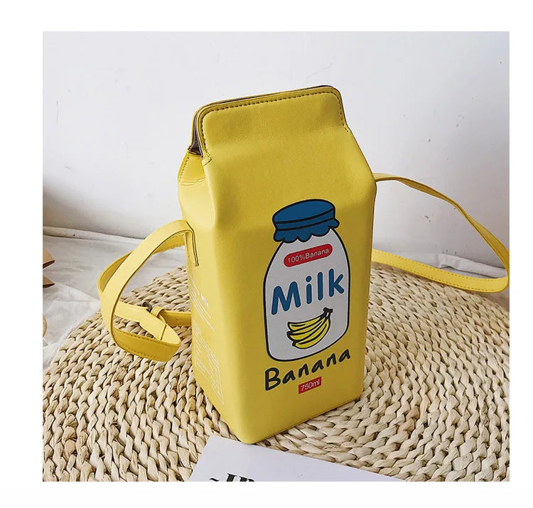 Vedazzling Milk Box Women Shoulder Bag