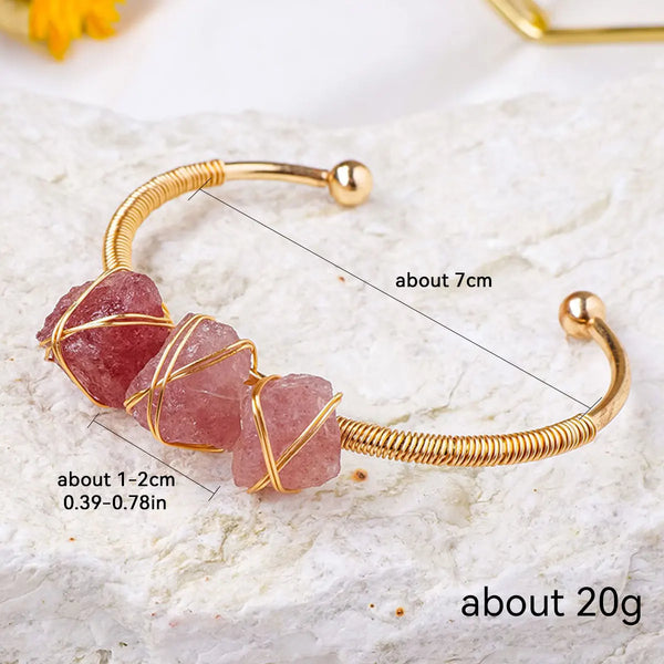 Crystal Rough Raw Stone Bracelet