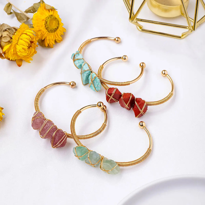 Crystal Rough Raw Stone Bracelet