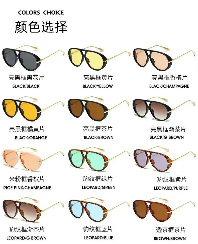 Fashion Leopard Print Alloy Sunglasses