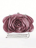 Hot Sale Evening Bag Flower Bride Small Purse Full Dress Party Handbag Wedding Wallet Women Floral Chain Lady Clutches EB034