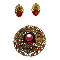 Vintage Vedazzling Ruby Red Earrings