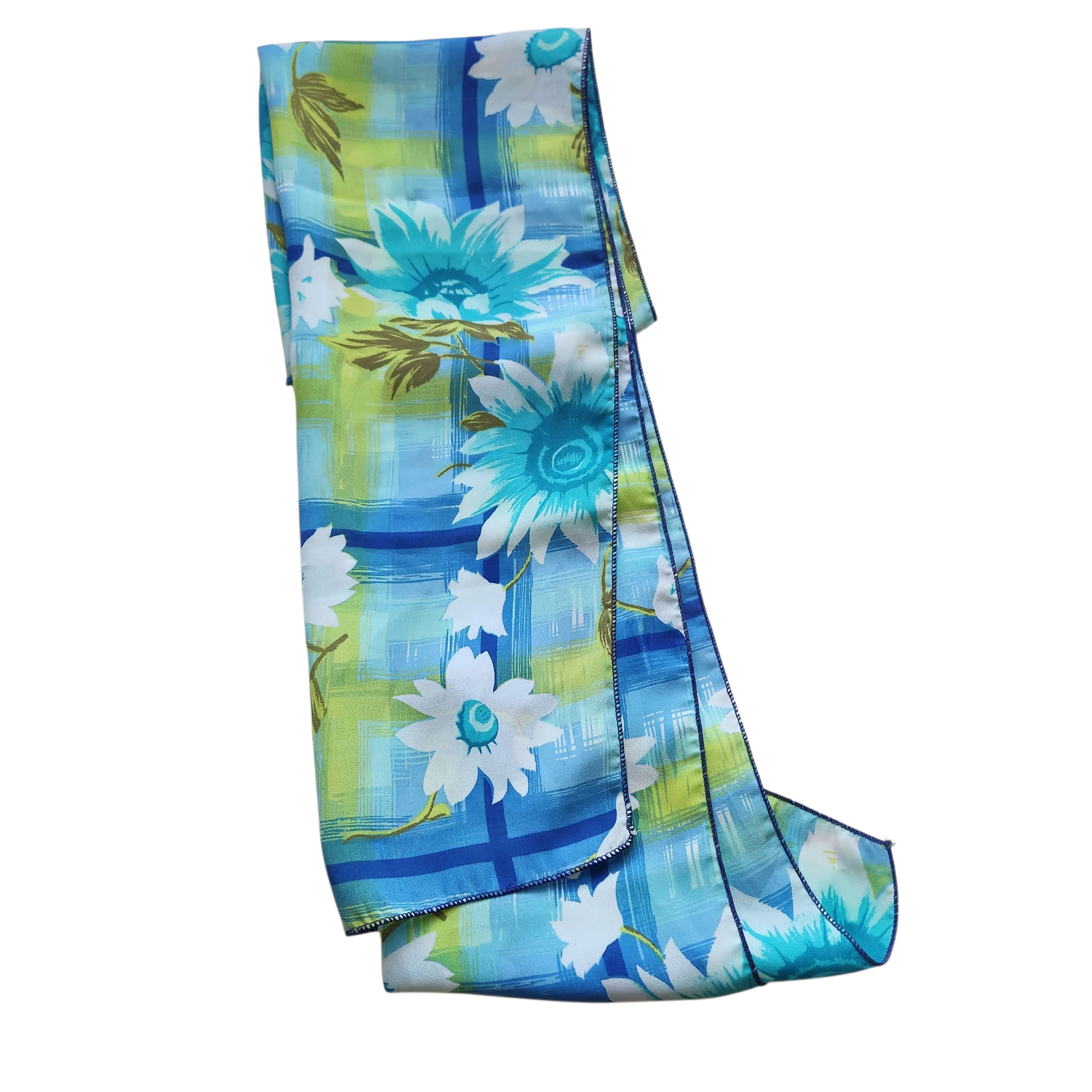 Vintage Floral Scarf-Azul