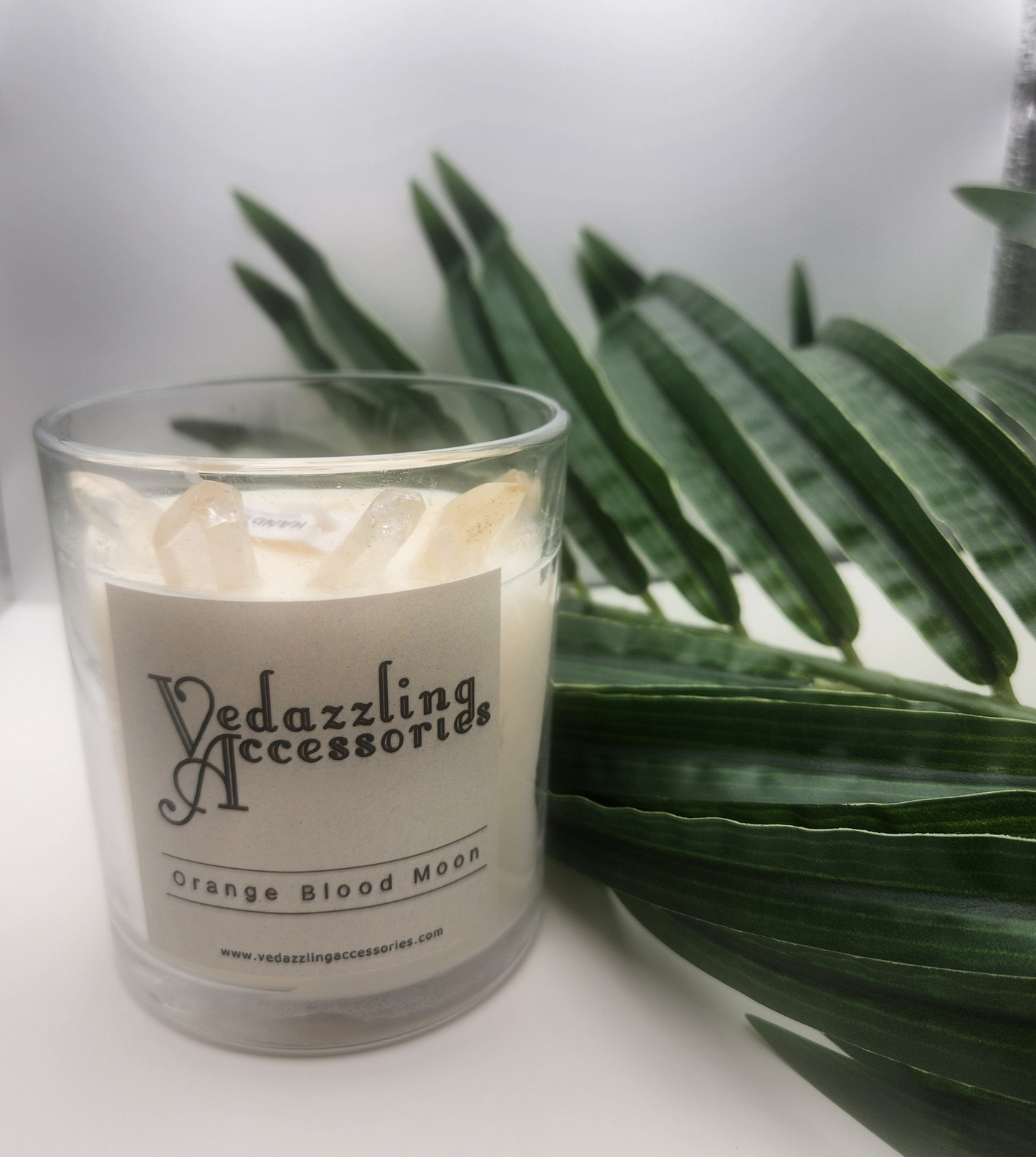 Vedazzling Orange Blood Moon Candle