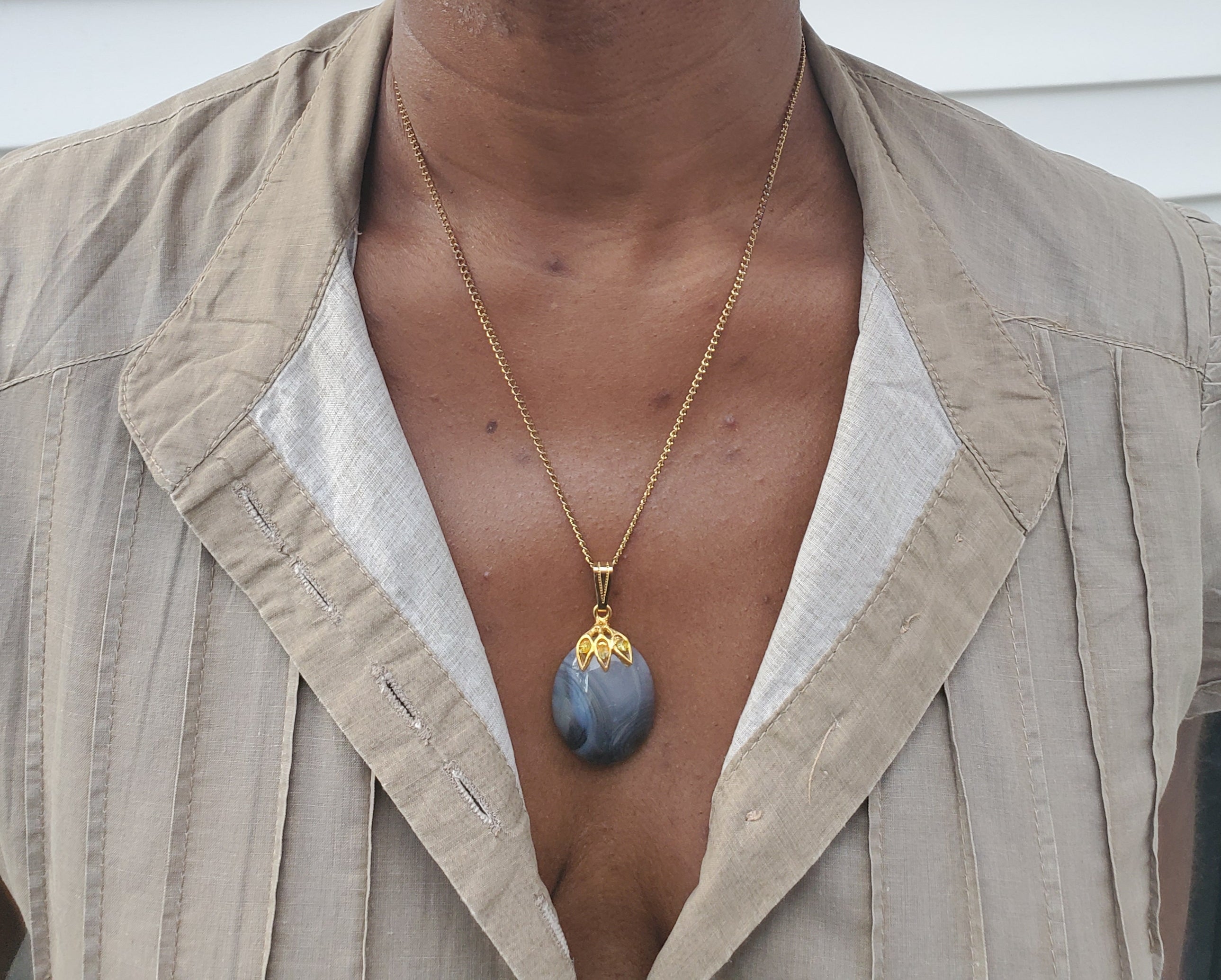 Handmade Stone Necklace -Raw - Vedazzling Accessories