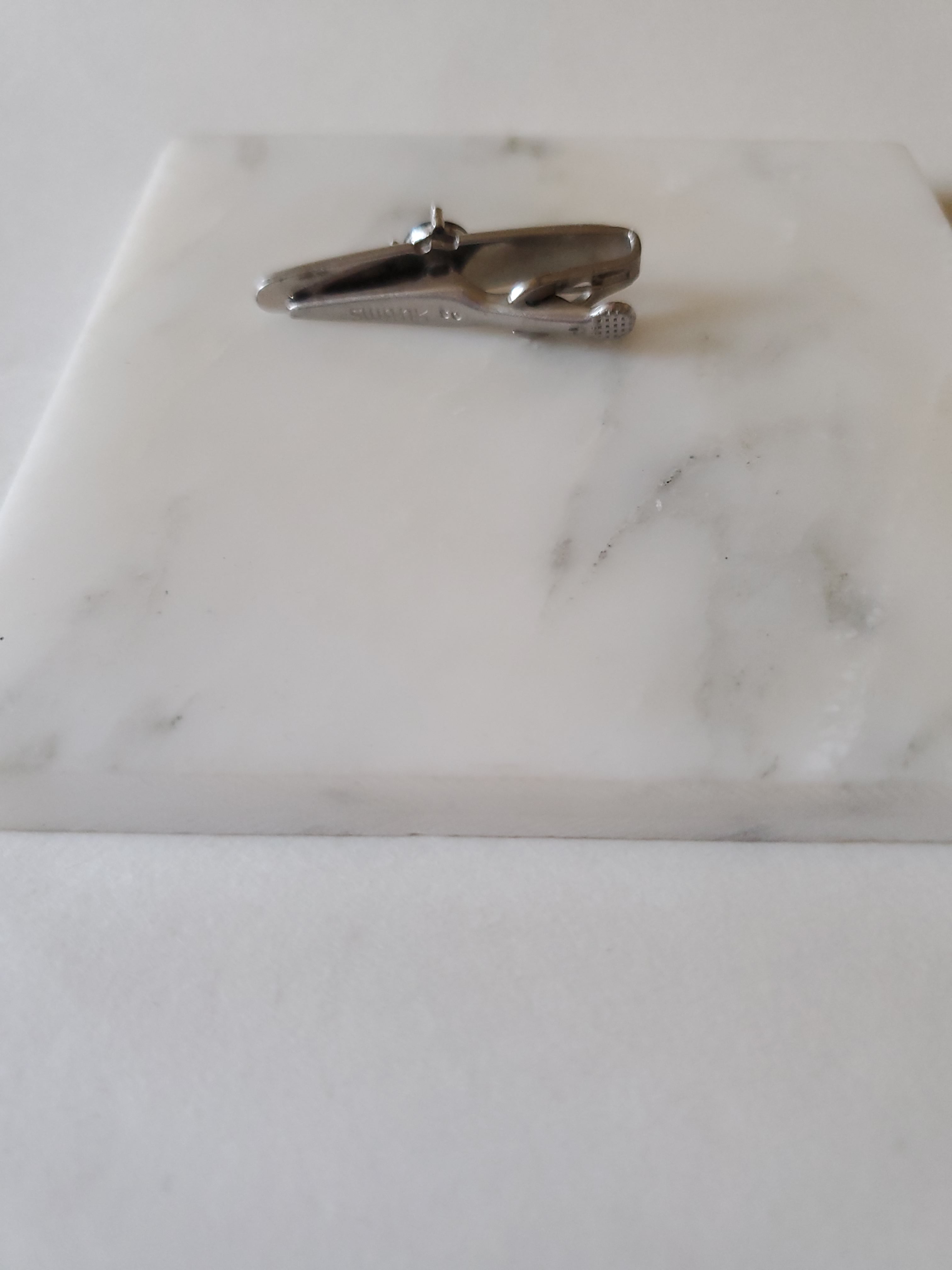 White Trim Tie Clip