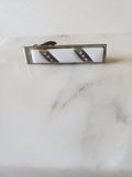 White Trim Tie Clip