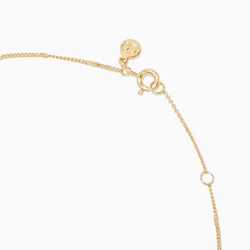 gorjana Women's Sunset Necklace, 18K Gold Plated, Wave Medallion Pendant