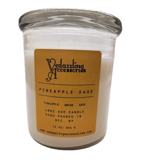 Vedazzling Accessories Pure Soy Wax 16oz Pineapple Sage