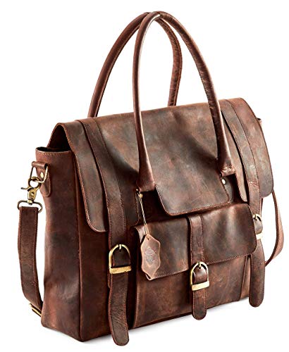 Leather Briefcase for women laptop bag leather tote bag for women with zipper computer work bag messenger bag women