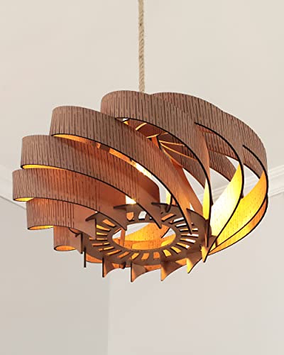 Pendant wooden lampshade deals