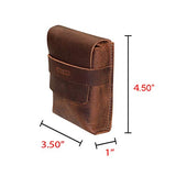 Hide & Drink, Leather Card Organizer Pouch, Holds Up to 12 Cards Plus Folded Bills / Coin Holder / Vintage / Stylish / Accessories, Handmade - Bourbon Brown