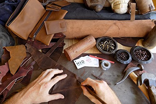 Hide & Drink, Leather Classic Wallet, Holds Up to 6 Cards Plus Flat Bills / Holder / Vintage / Travel / Pocket / Accessories, Handmade Includes 101 Year Warranty (Bourbon Brown)