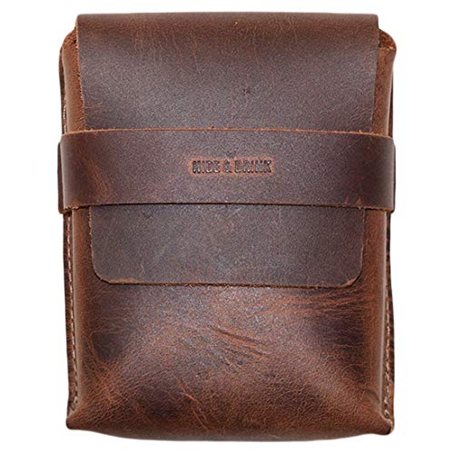 Hide & Drink, Leather Card Organizer Pouch, Holds Up to 12 Cards Plus Folded Bills / Coin Holder / Vintage / Stylish / Accessories, Handmade - Bourbon Brown