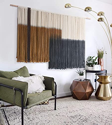 Macrame Wall Hanging Large Dip Dye Tapestry Fiber Wall Art Boho Bedroom Décor