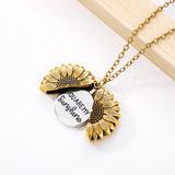You Are My Sunshine Necklaces Gold Silver Color Sunflower Necklace Pendant Jewelry Birthday Gift For Girlfriend Mom