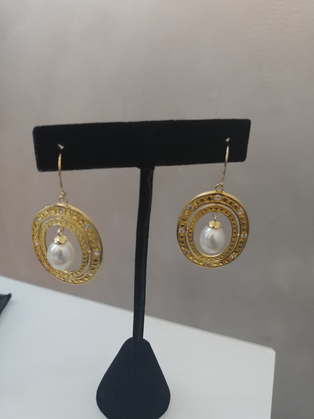 Gold Drop Oval Earrings - Vedazzling Accessories