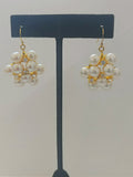 Cluster Band Gold Earrings - Vedazzling Accessories