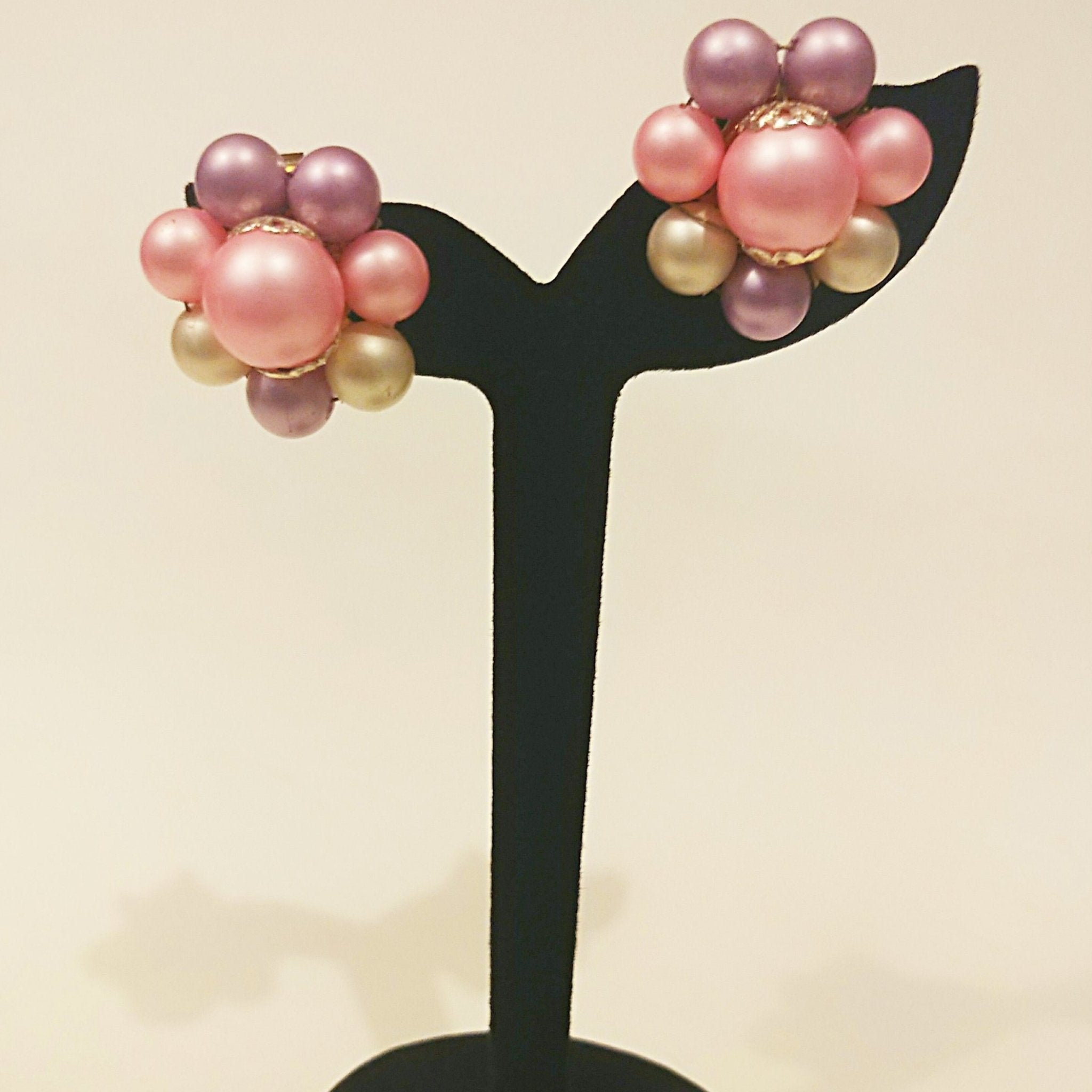 Vintage Clip on Glass Cut Earrings - Vedazzling Accessories