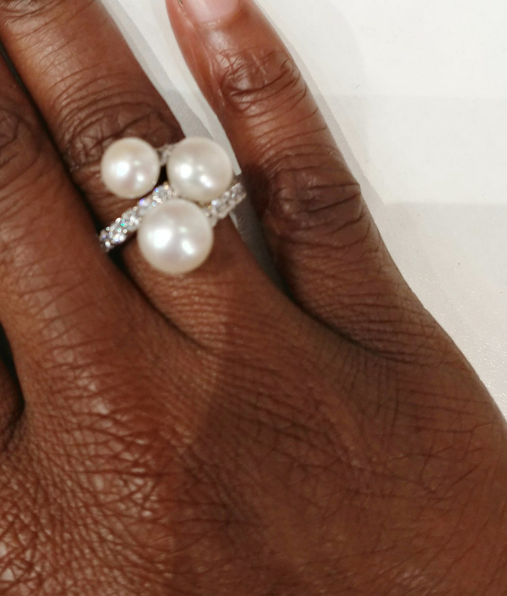 Vedazzled Pearl Ring